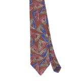 Front Front Detail of Vintage 1990's John Henry Geometric Patterned Tie