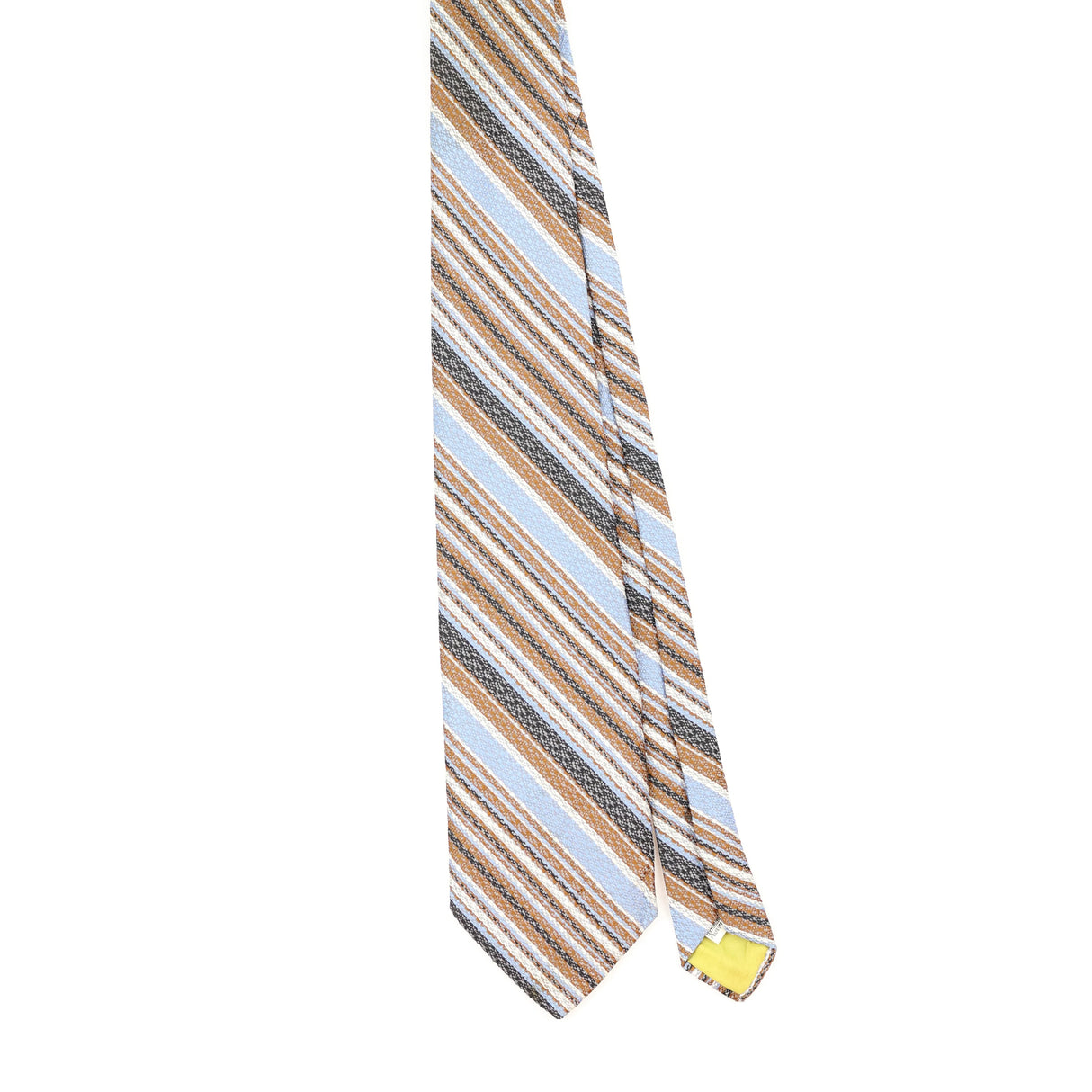 Front Front of Vintage 1970's Union Made Striped Patterned Tie