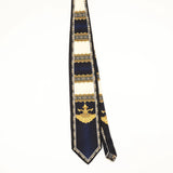 Front Front of Vintage 1990's Fleur De Lis Geometric Patterned Tie