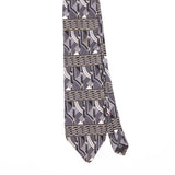 Front Front Detail of Vintage 1990's Geometric Patterned Tie
