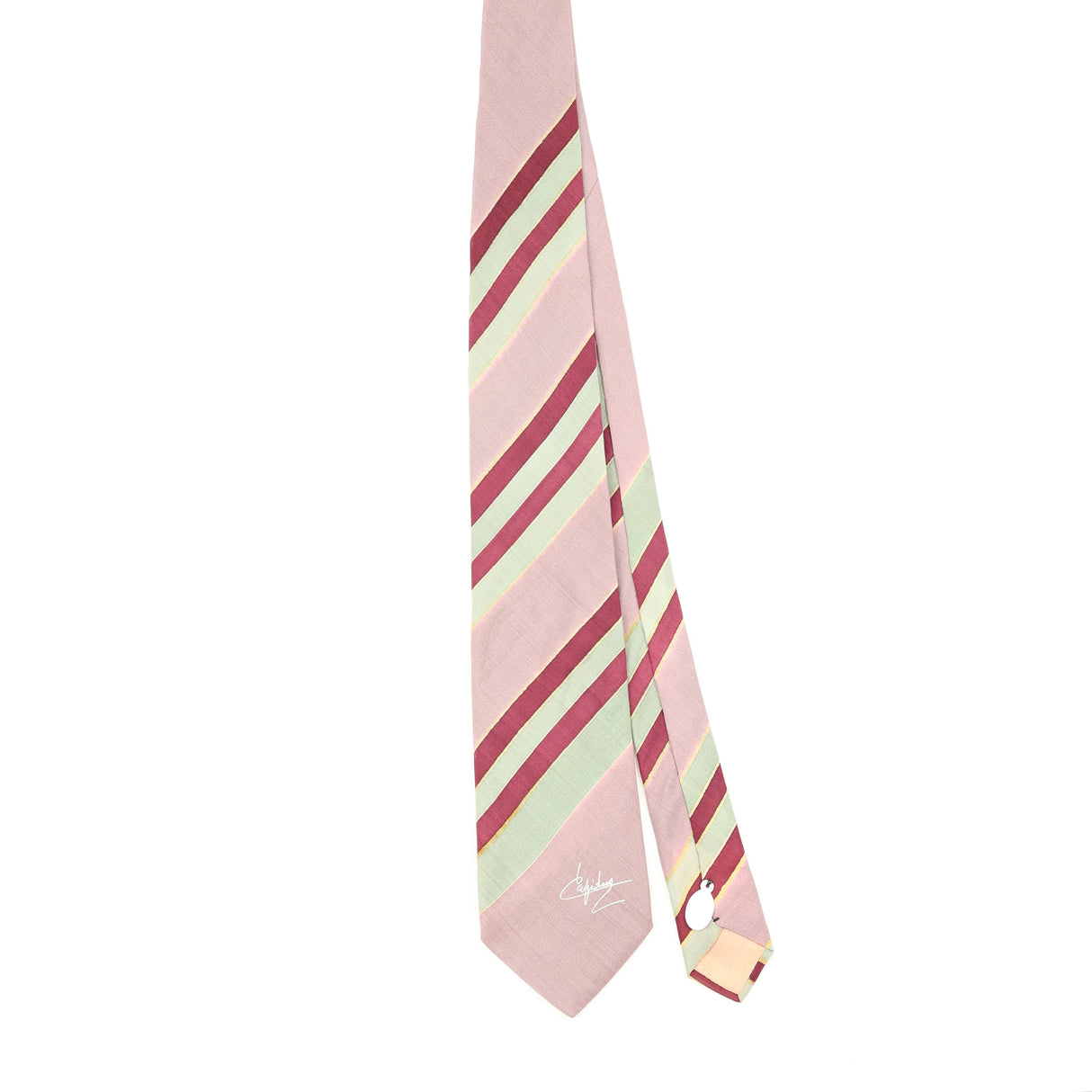 Front Front of Vintage 1980's Ted Lapidus BNWT Striped Patterned Tie