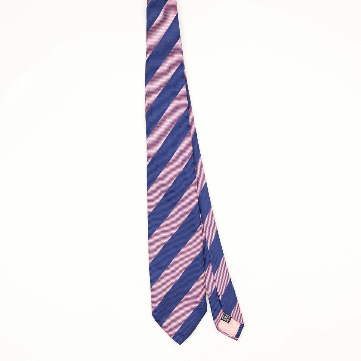 Front Front of Vintage 1990's Thomas Pink Striped Patterned Tie