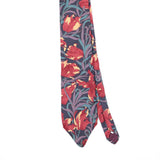 Front Front Detail of Vintage 1990's Izod Floral Patterned Tie