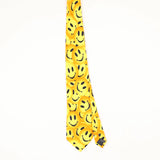 Front Front of Vintage Smiley Faces Cartoon Patterned Tie