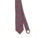 Front Detail of Vintage 1990's Pierre Cardin Paisley Patterned Tie