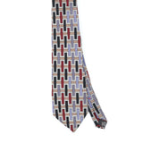 Front Front Detail of Vintage 1990's Geometric Patterned Tie