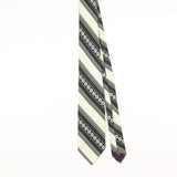 Front of Vintage 1980's J. C. Penney Repp Striped Patterned Tie