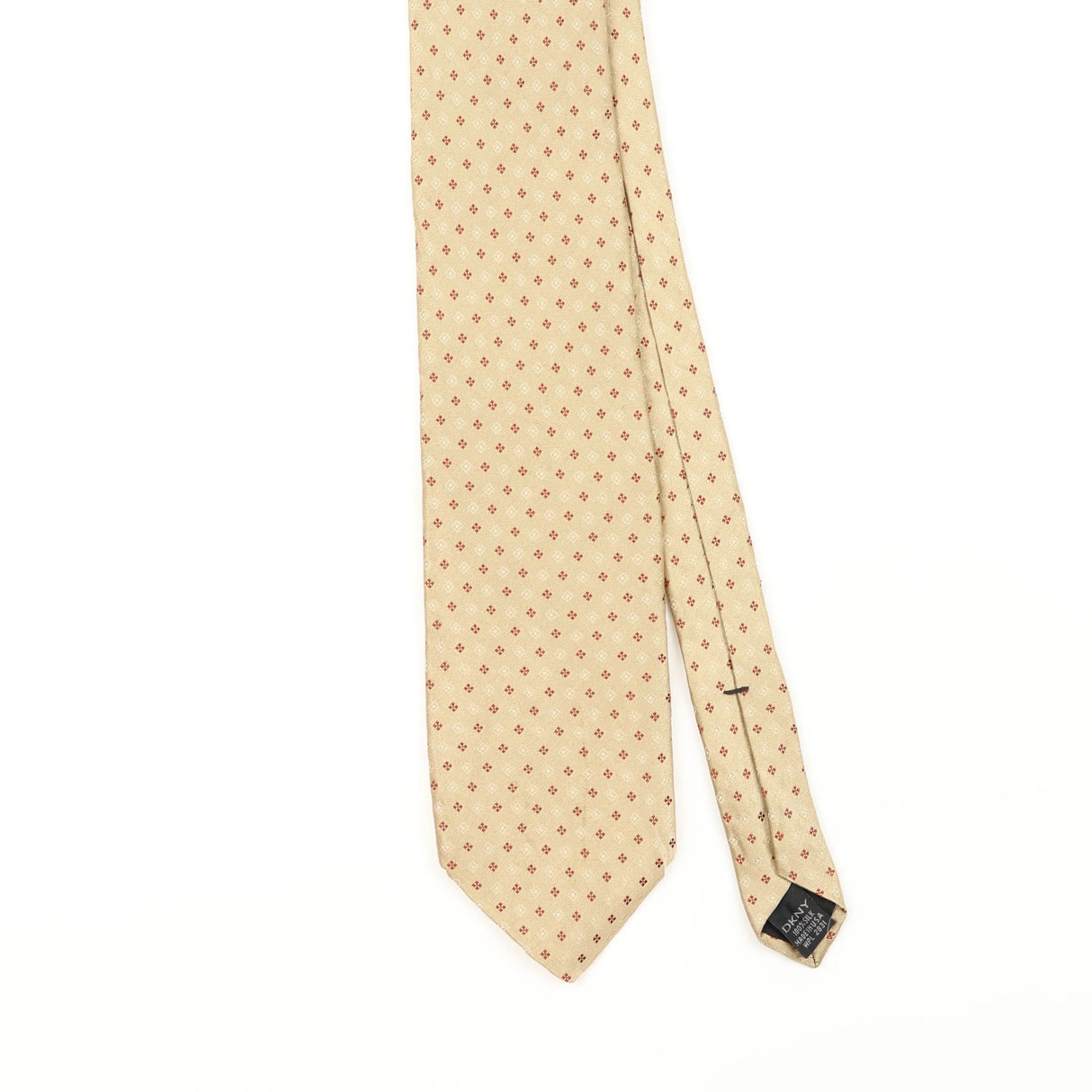 Front Detail of Vintage Dkny Geometric Patterned Tie