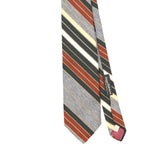Front Detail of Vintage 1980's Striped Patterned Tie
