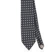 Front Front Detail of Vintage 1990's Robert Talbott Flowers Geometric Patterned Tie