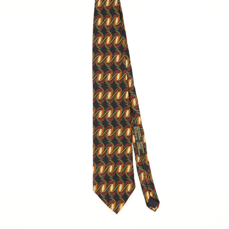 Front of Vintage 1990's Geometric Patterned Tie
