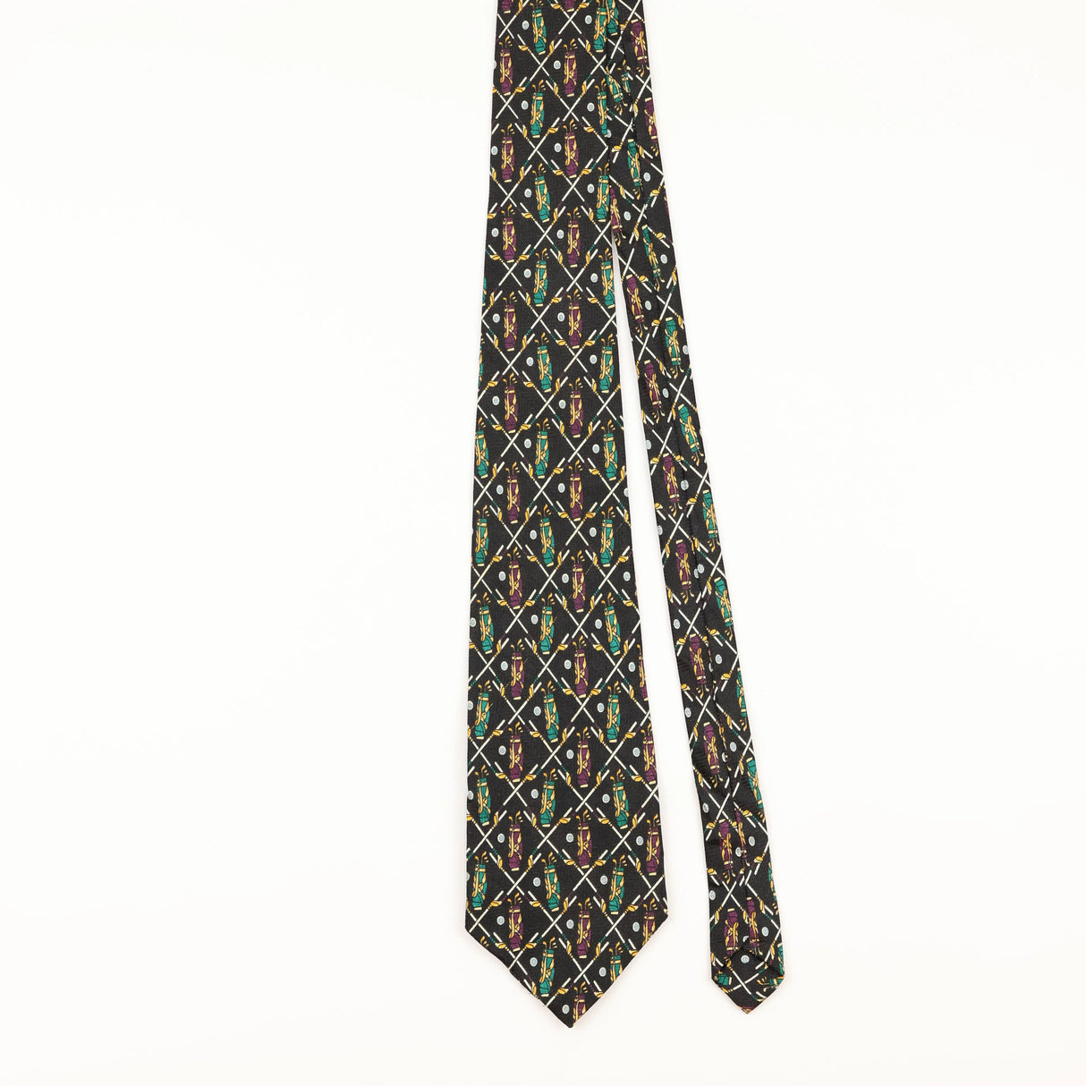 Front of Vintage 1990's Golf Bag Geometric Patterned Tie