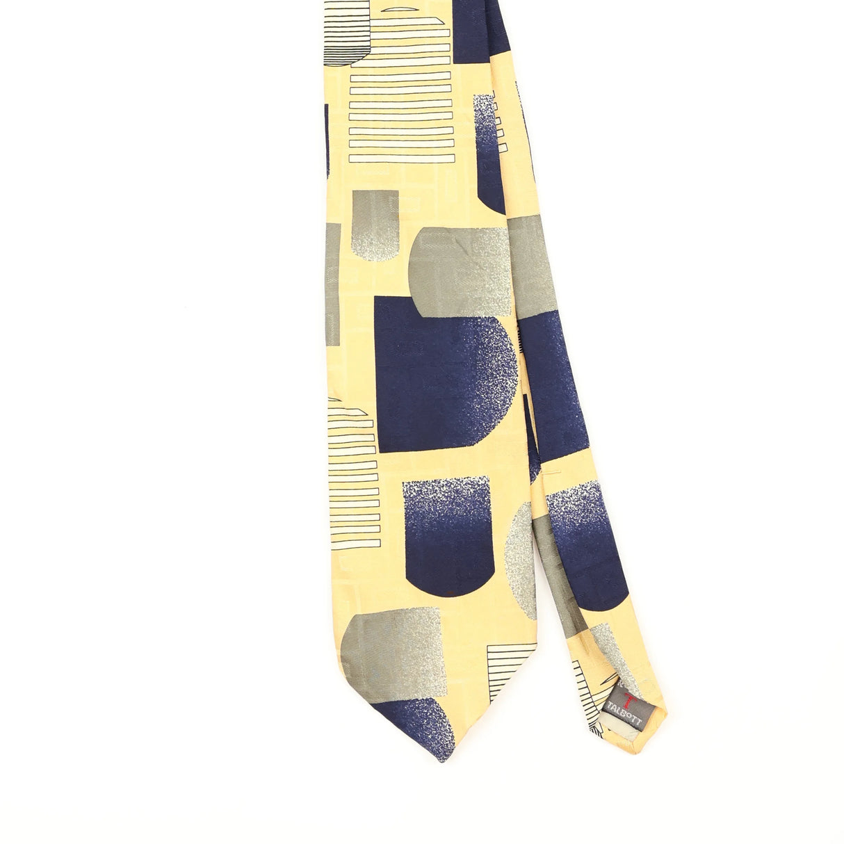 Front Front Detail of Vintage 1990's Robert Talbott Geometric Patterned Tie