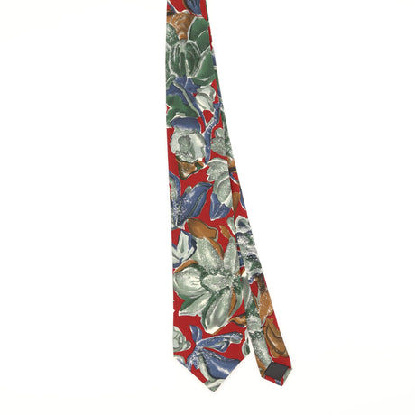 Front of Vintage 1980's Pierre Cardin Floral Patterned Tie