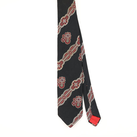 Front of Vintage 1980's Geometric Patterned Tie