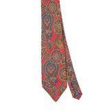 Front Front Detail of Vintage 1990's Stonehenge Paisley Patterned Tie