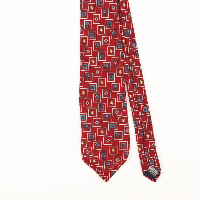 Front Detail of Vintage 1990's Geometric Patterned Tie