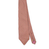 Front Front Detail of Vintage 1990's Liberty of London Foulard Geometric Patterned Tie