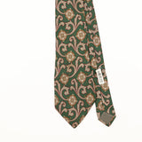 Front Detail of Vintage 1990's Trussardi Geometric Patterned Tie