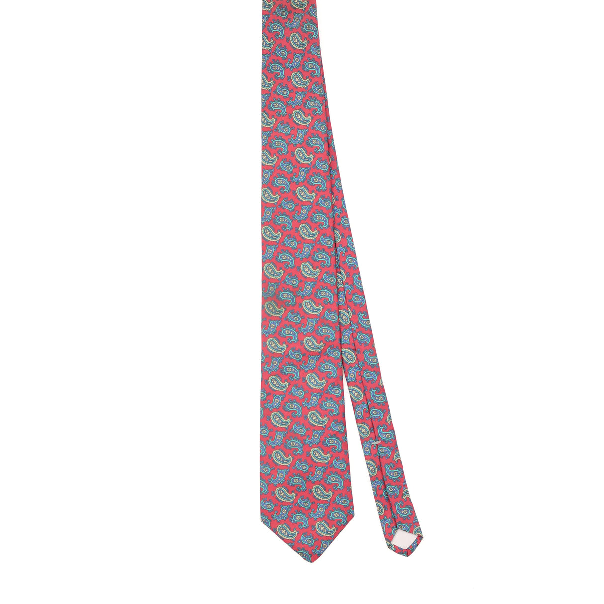 Front Front of Vintage 1990's Mario Valentino Paisley Patterned Tie