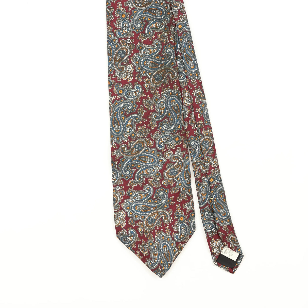 Front Front Detail of Vintage 1990's Wembley Paisley Patterned Tie