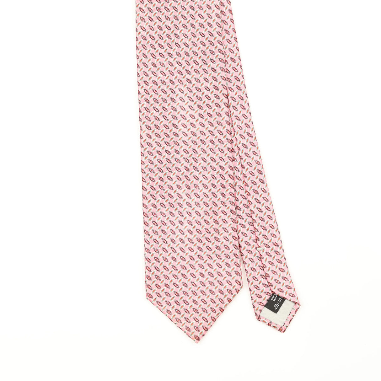 Front Front Detail of Vintage 1990's Ermenegildo Zegna Geometric Patterned Tie