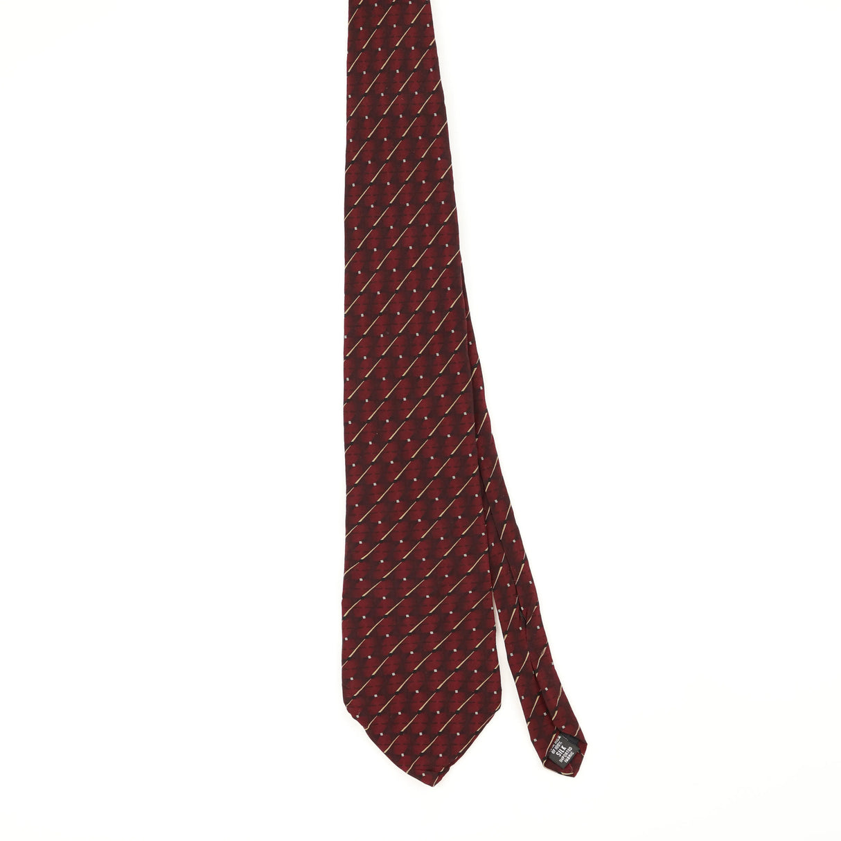 Front Front of Vintage Bill Blass Geometric Patterned Tie