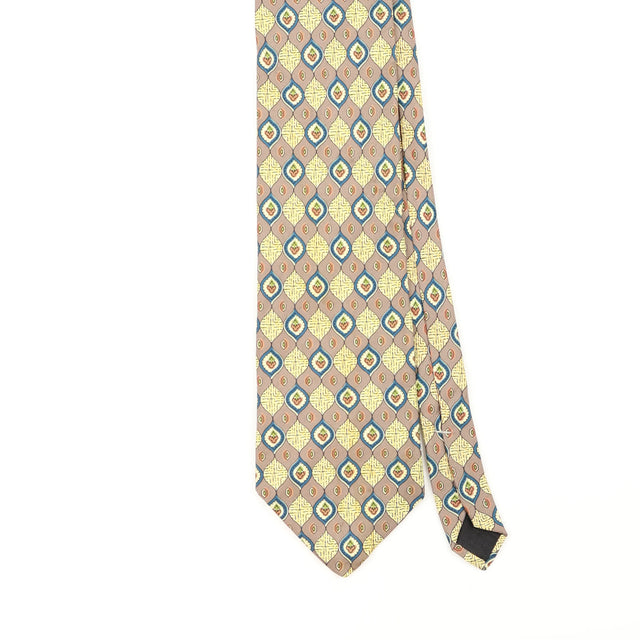 Front Detail of Vintage 1990's Geometric Patterned Tie