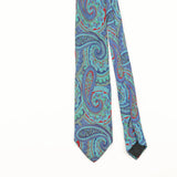 Front Detail of Vintage 1990's Fendi Psychedelic Paisley Patterned Tie