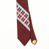 Front Front Detail of Vintage 1980's Plaids & Checks Patterned Tie