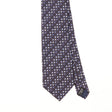 Front Detail of Vintage 1990's Ermenegildo Zegna Geometric Patterned Tie