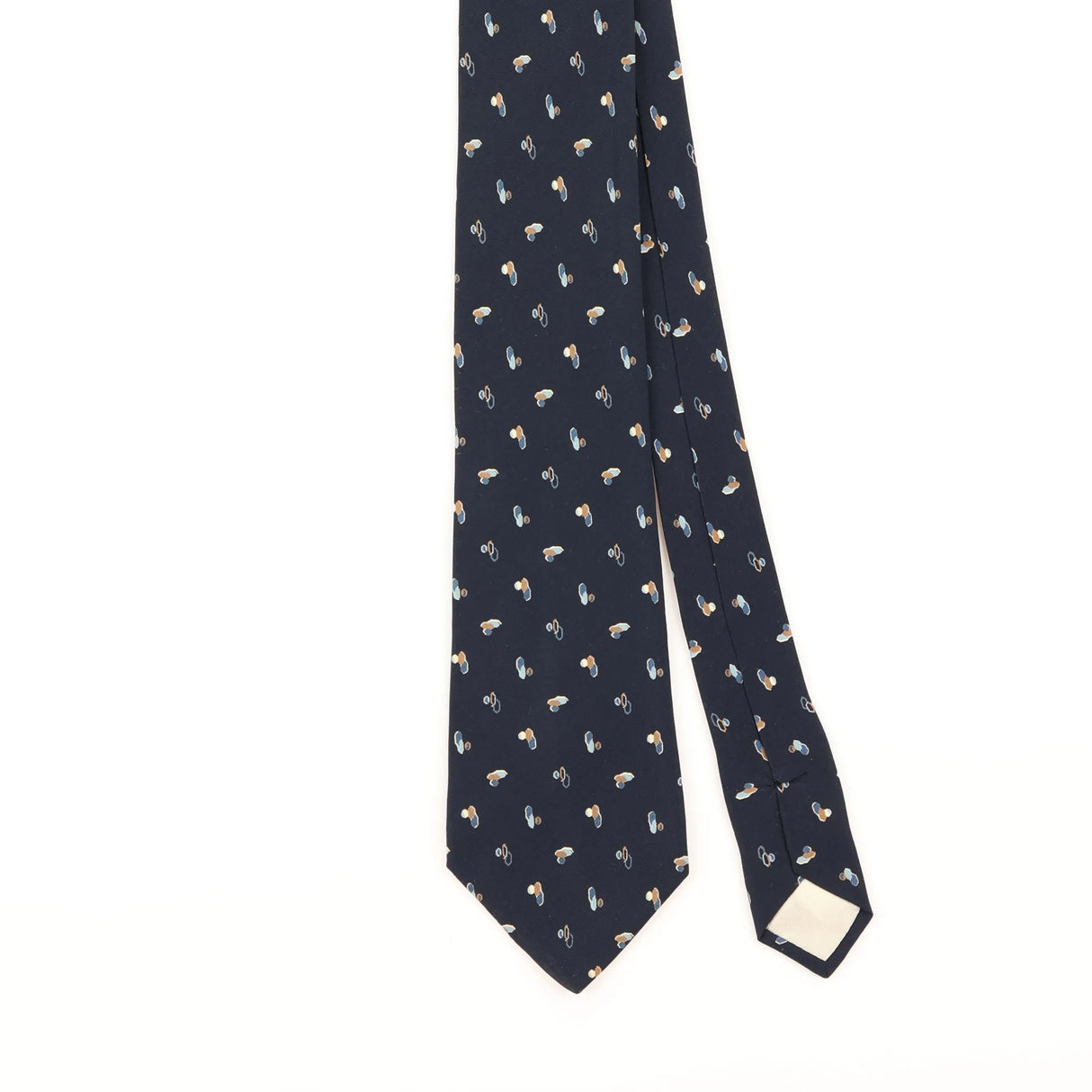 Front Detail of Vintage 1990's Ted Lapidus Geometric Patterned Tie