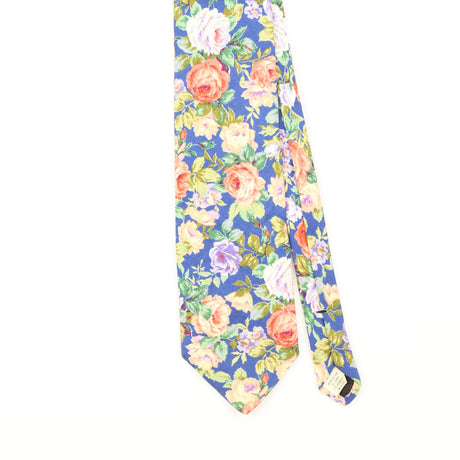 Front Detail of Vintage 1980's Floral Patterned Tie