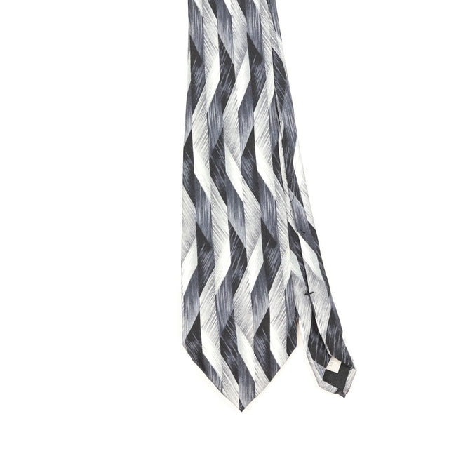 Front Front Detail of Vintage 1990's Pierre Cardin Geometric Patterned Tie