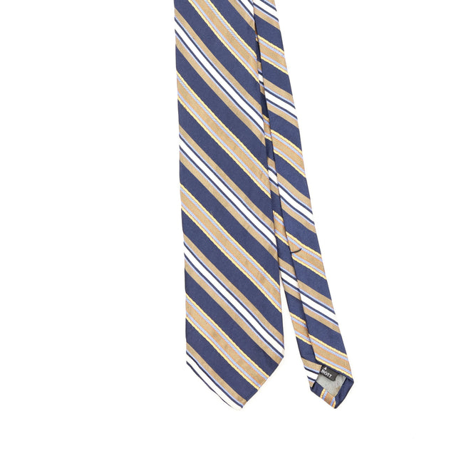 Front Front Detail of Vintage 1990's Robert Talbott Striped Patterned Tie