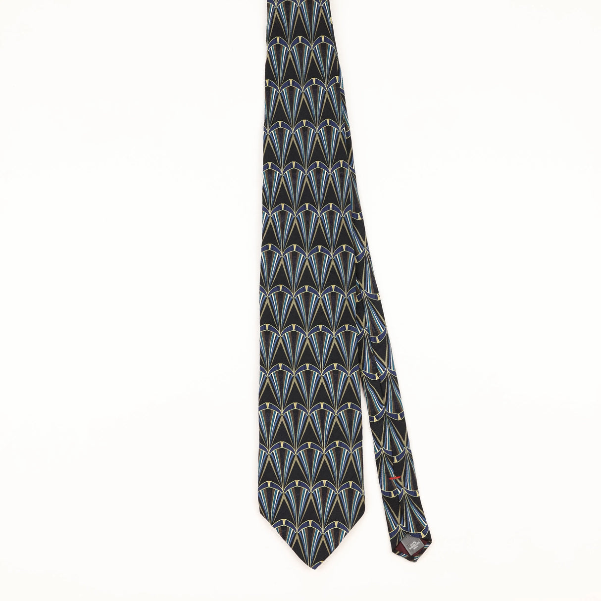 Front of Vintage 1990's Zylos Geometric Patterned Tie