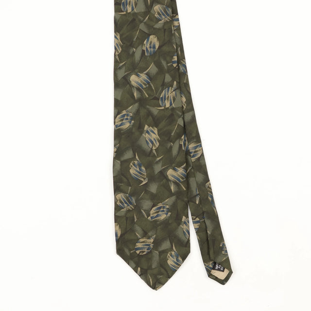 Front Front Detail of Vintage 1990's Van Heusen Abstract Patterned Tie