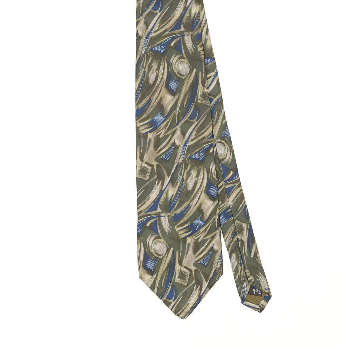 Front Front Detail of Vintage 1990's Abstract Patterned Tie