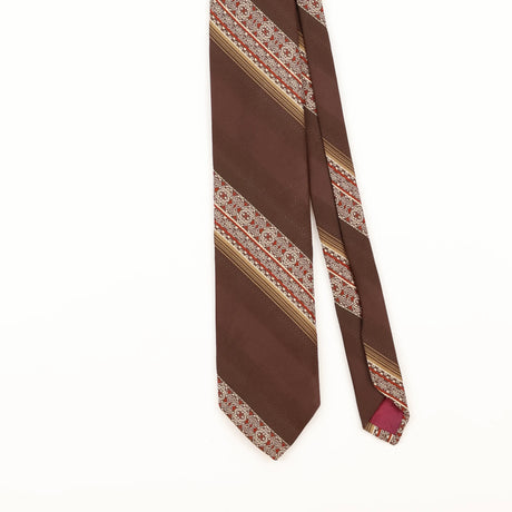 Front Detail of Vintage 1960's Par Excellence Striped Patterned Tie