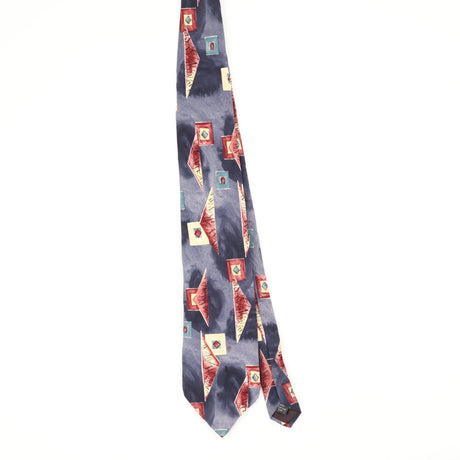Front Front of Vintage 1990's Halston Abstract Patterned Tie