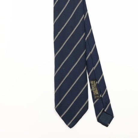 Front Detail of Vintage 1990's Giorgio Armani Striped Patterned Tie