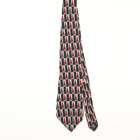 Front of Vintage 1990's Pierre Cardin Geometric Patterned Tie