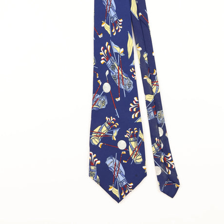 Front Detail of Vintage 1990's Golf Geometric Patterned Tie