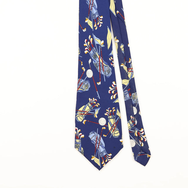 Front Detail of Vintage 1990's Golf Geometric Patterned Tie