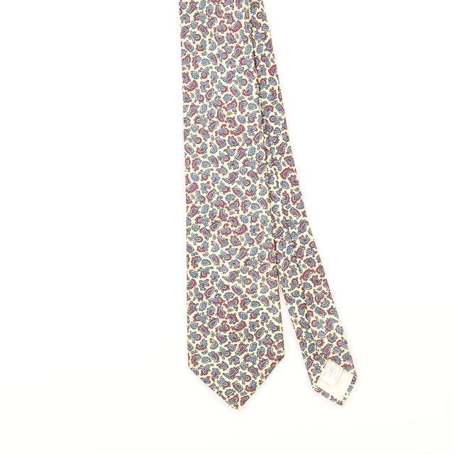 Front Detail of Vintage 1990's Paisley Patterned Tie