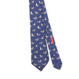 Front Front Detail of Vintage 1990's Hermès Horses Animal Print Patterned Tie