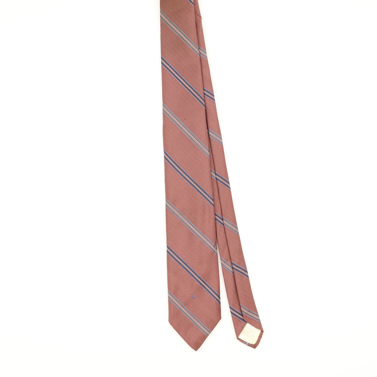 Front of Vintage 1990's Christian Dior Striped Patterned Tie