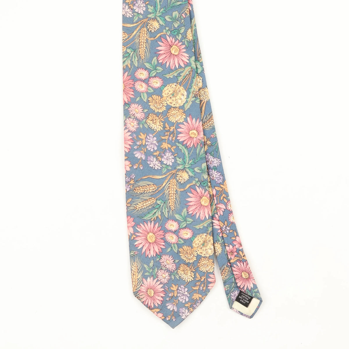 Front Front Detail of Vintage 1990's Floral Patterned Tie