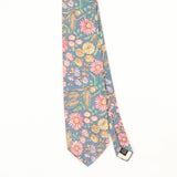Front Front Detail of Vintage 1990's Floral Patterned Tie