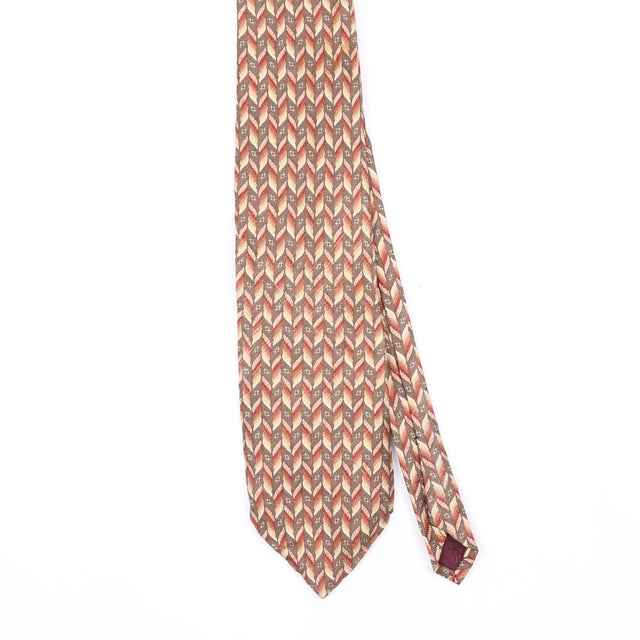 Front Front Detail of Vintage 1990's Claiborne Geometric Patterned Tie
